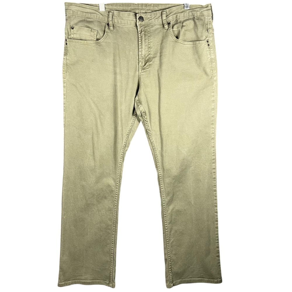 Buffalo David‎ Bitton Sam-X Pants Mens 38 Olive Green Slim Straight Stretch